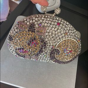 Gourges beaded cat lovers evening bag